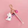 Korean-style cute unicorn car keychains, silicone dinosaur keychains, men's and women's bags, pendants, creative small gifts Application Scenario